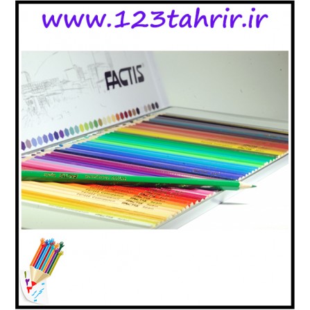 مداد رنگی فکتیس 36 رنگ جعبه فلزی